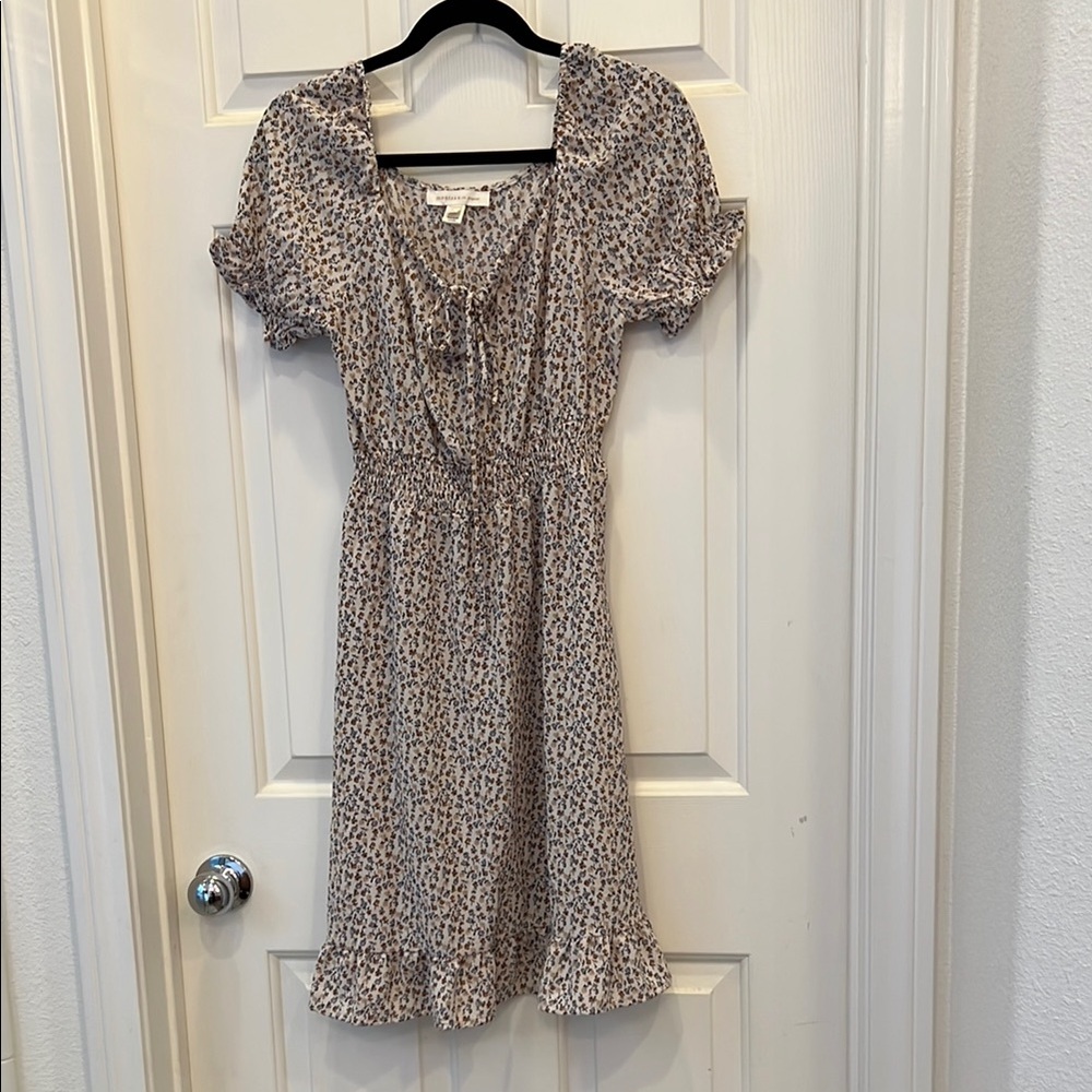 Floral Print Puff Sleeve Dress